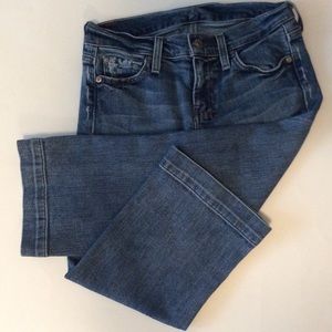 7 FOR ALL MANKIND CROPPED JEANS SZ 26